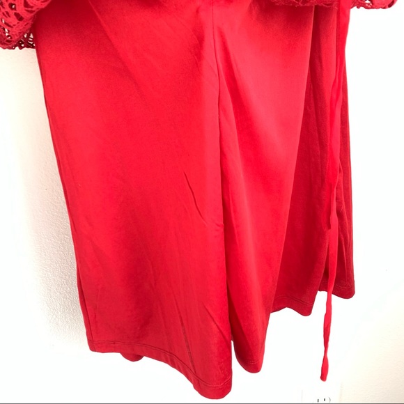 Lulus | Real Life Dream Berry Red Lace Midi Dress - Picture 12 of 12